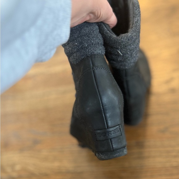 Sorel Conquest Wedge Waterproof black Boot 8.5 EUC - Picture 7 of 9